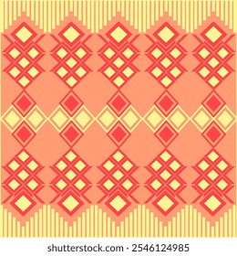 Seamless Ethnic Pattern Texture. Navajo Geometric Print, Rustic Decorative Ornament. Abstract Geometric Pattern. Native American Pattern Ornament for the design of Clothing