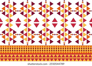 Seamless Ethnic Pattern Texture. Navajo Geometric Print, Rustic Decorative Ornament. Abstract Geometric Pattern. Native American Pattern Ornament for the design of Clothing
