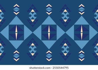 Textura De Padrão Étnico Sem Costura. Impressão Geométrica Navajo, Ornamento Decorativo Rústico. Padrão Geométrico Abstrato. Ornamento padrão nativo americano para o design de roupas