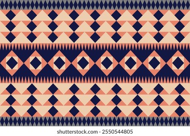 Nahtlose ethnische Mustertextur. Navajo geometrischen Druck, rustikale dekorative Ornament. Abstraktes geometrisches Muster. Native American Pattern Ornament für das Design von Kleidung