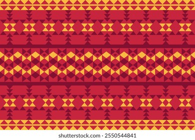 Seamless Ethnic Pattern Texture. Navajo Geometric Print, Rustic Decorative Ornament. Abstract Geometric Pattern. Native American Pattern Ornament for the design of Clothing