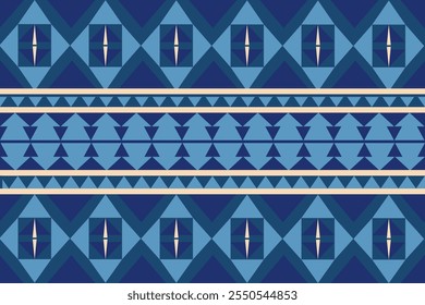 Seamless Ethnic Pattern Texture. Navajo Geometric Print, Rustic Decorative Ornament. Abstract Geometric Pattern. Native American Pattern Ornament for the design of Clothing