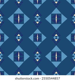 Nahtlose ethnische Mustertextur. Navajo geometrischen Druck, rustikale dekorative Ornament. Abstraktes geometrisches Muster. Native American Pattern Ornament für das Design von Kleidung