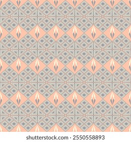 Seamless Ethnic Pattern Texture. Navajo Geometric Print, Rustic Decorative Ornament. Abstract Geometric Pattern. Native American Pattern Ornament for the design of Clothing