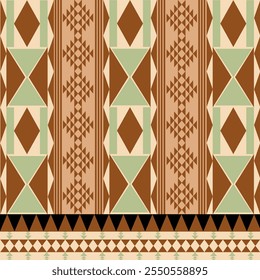 Textura De Padrão Étnico Sem Costura. Impressão Geométrica Navajo, Ornamento Decorativo Rústico. Padrão Geométrico Abstrato. Ornamento padrão nativo americano para o design de roupas