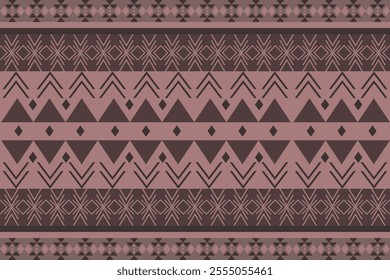 Seamless Ethnic Pattern Texture. Navajo Geometric Print, Rustic Decorative Ornament. Abstract Geometric Pattern. Native American Pattern Ornament for the design of Clothing