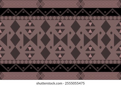 Seamless Ethnic Pattern Texture. Navajo Geometric Print, Rustic Decorative Ornament. Abstract Geometric Pattern. Native American Pattern Ornament for the design of Clothing