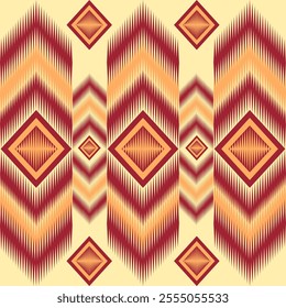 Seamless Ethnic Pattern Texture. Navajo Geometric Print, Rustic Decorative Ornament. Abstract Geometric Pattern. Native American Pattern Ornament for the design of Clothing