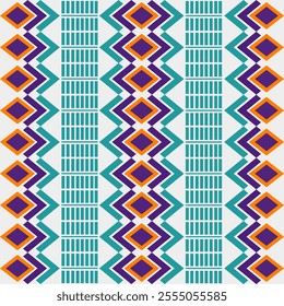 Seamless Ethnic Pattern Texture. Navajo Geometric Print, Rustic Decorative Ornament. Abstract Geometric Pattern. Native American Pattern Ornament for the design of Clothing