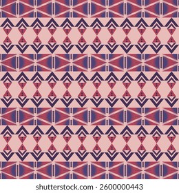 Seamless Ethnic Pattern Texture. Navajo Geometric Print, Rustic Decorative Ornament. Abstract Geometric Pattern. Native American Pattern Ornament for the Design of Clothing
