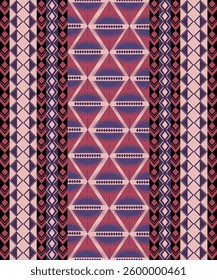 Seamless Ethnic Pattern Texture. Navajo Geometric Print, Rustic Decorative Ornament. Abstract Geometric Pattern. Native American Pattern Ornament for the Design of Clothing