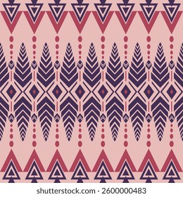 Seamless Ethnic Pattern Texture. Navajo Geometric Print, Rustic Decorative Ornament. Abstract Geometric Pattern. Native American Pattern Ornament for the Design of Clothing