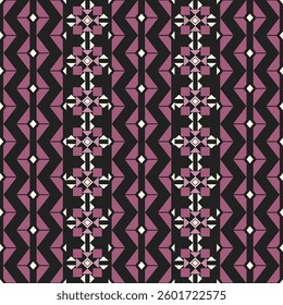 Seamless Ethnic Pattern Texture. Navajo Geometric Print, Rustic Decorative Ornament. Abstract Geometric Pattern. Native American Pattern Ornament for the Design of Clothing