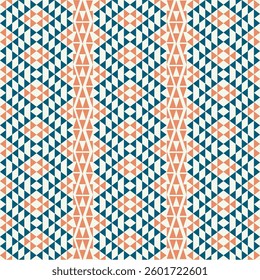 Seamless Ethnic Pattern Texture. Navajo Geometric Print, Rustic Decorative Ornament. Abstract Geometric Pattern. Native American Pattern Ornament for the Design of Clothing