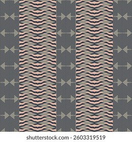 Seamless Ethnic Pattern Texture. Navajo Geometric Print, Rustic Decorative Ornament. Abstract Geometric Pattern. Native American Pattern Ornament for the Design of Clothing