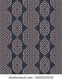 Seamless Ethnic Pattern Texture. Navajo Geometric Print, Rustic Decorative Ornament. Abstract Geometric Pattern. Native American Pattern Ornament for the Design of Clothing