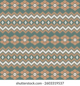 Seamless Ethnic Pattern Texture. Navajo Geometric Print, Rustic Decorative Ornament. Abstract Geometric Pattern. Native American Pattern Ornament for the Design of Clothing