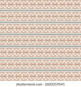 Seamless Ethnic Pattern Texture. Navajo Geometric Print, Rustic Decorative Ornament. Abstract Geometric Pattern. Native American Pattern Ornament for the Design of Clothing