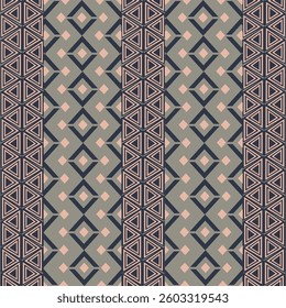 Seamless Ethnic Pattern Texture. Navajo Geometric Print, Rustic Decorative Ornament. Abstract Geometric Pattern. Native American Pattern Ornament for the Design of Clothing