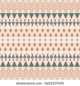 Seamless Ethnic Pattern Texture. Navajo Geometric Print, Rustic Decorative Ornament. Abstract Geometric Pattern. Native American Pattern Ornament for the Design of Clothing