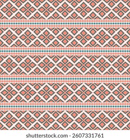 Seamless Ethnic Pattern Texture. Navajo Geometric Print, Rustic Decorative Ornament. Abstract Geometric Pattern. Native American Pattern Ornament for the Design of Clothing
