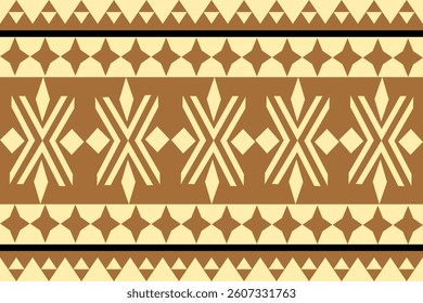 Seamless Ethnic Pattern Texture. Navajo Geometric Print, Rustic Decorative Ornament. Abstract Geometric Pattern. Native American Pattern Ornament for the Design of Clothing