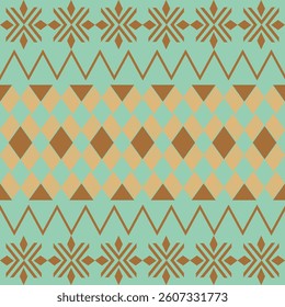 Seamless Ethnic Pattern Texture. Navajo Geometric Print, Rustic Decorative Ornament. Abstract Geometric Pattern. Native American Pattern Ornament for the Design of Clothing