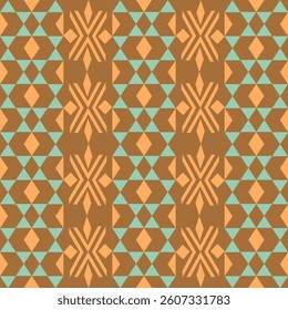 Seamless Ethnic Pattern Texture. Navajo Geometric Print, Rustic Decorative Ornament. Abstract Geometric Pattern. Native American Pattern Ornament for the Design of Clothing