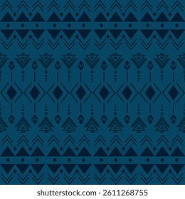 Seamless Ethnic Pattern Texture. Navajo Geometric Print, Rustic Decorative Ornament. Abstract Geometric Pattern. Native American Pattern Ornament for the Design of Clothing