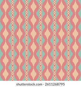 Seamless Ethnic Pattern Texture. Navajo Geometric Print, Rustic Decorative Ornament. Abstract Geometric Pattern. Native American Pattern Ornament for the Design of Clothing