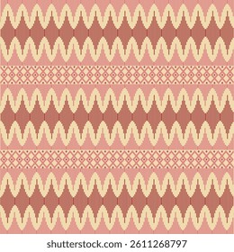 Seamless Ethnic Pattern Texture. Navajo Geometric Print, Rustic Decorative Ornament. Abstract Geometric Pattern. Native American Pattern Ornament for the Design of Clothing