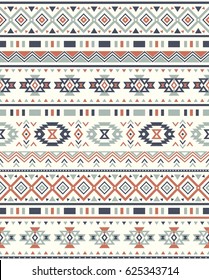 Seamless Ethnic pattern textures. Abstract Navajo geometric print.Rustic decorative ornament. Native American pattern. Gray and orange colors.