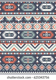 Seamless Ethnic pattern textures. Abstract Navajo geometric print.Rustic decorative ornament. Native American pattern. Gray and orange colors.