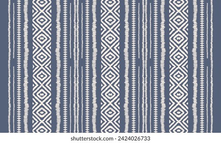 Seamless Ethnic pattern in tribal, gypsy. Figure tribal embroidery. Indian, Ethnic pattern style. Design for ikat, blanket, fabric, clothing, carpet, textile, ethnic, batik, embroidery and other.