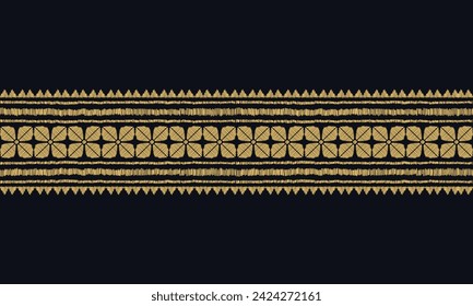 Seamless Ethnic pattern in tribal, gypsy. Figure tribal embroidery. Indian, Ethnic pattern style. Design for ikat, blanket, fabric, clothing, carpet, textile, ethnic, batik, embroidery and other.