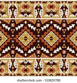 Seamless ethnic pattern in tribal style. Vector illustration.