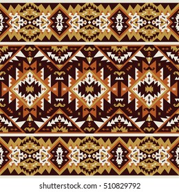 Seamless ethnic pattern in tribal style. Vector illustration.