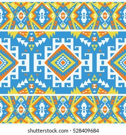 Seamless ethnic pattern in tribal style. Vector illustration.
