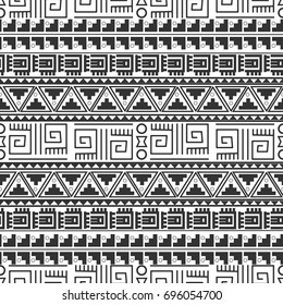 Seamless ethnic pattern tribal-vector illustration. The art of the Aztec, Mexican and Peruvian print.