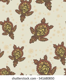 Seamless ethnic pattern with turtles. Can be used for wallpaper, pattern fills, web page background,surface textures. Seamless animal background. Indian mehendi style