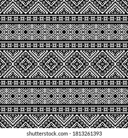 Black Outline Embroidery Borders Set Traditional Stock Illustration ...