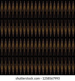 Seamless ethnic pattern vector. Design vertical lines gradient gold on black background. Design print for illustrations, wallpaper, textile, background, banner. 
