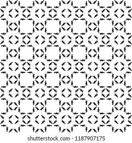 Seamless ethnic pattern vector. Tile shape black on white background. Design print for textile, fabric, wallpaper, background. Set 1