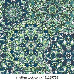 Seamless ethnic pattern. Vintage decorative elements. Hand drawn background. Islam, Arabic, Indian, ottoman motifs. Perfect for printing on fabric or paper.
