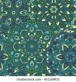 Seamless ethnic pattern. Vintage decorative elements. Hand drawn background. Islam, Arabic, Indian, ottoman motifs. Perfect for printing on fabric or paper.