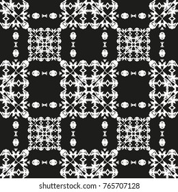 Seamless Ethnic Pattern. Vintage, Grunge, Abstract Tribal Background for Textile Design, Wallpaper, Surface Textures, Wrapping Paper