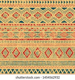 Seamless ethnic pattern. Vintage print for textiles drawn by hand. Vector illustration.