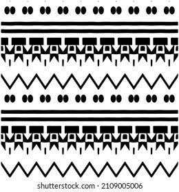 Seamless ethnic pattern.Abstract Geometric Pattern generative computational art illustration.Black and 
white pattern for wallpapers and backgrounds. 