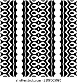 Seamless ethnic pattern.Abstract Geometric Pattern generative computational art illustration.Black and 
white pattern for wallpapers and backgrounds. 
