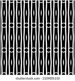 Seamless ethnic pattern.Abstract Geometric Pattern generative computational art illustration.Black and 
white pattern for wallpapers and backgrounds. 
